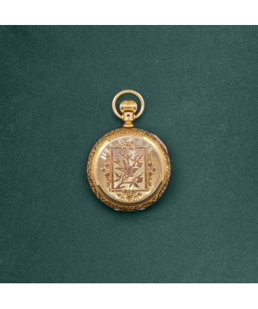 Gold decorative Elign pocket watch 19th century - 3