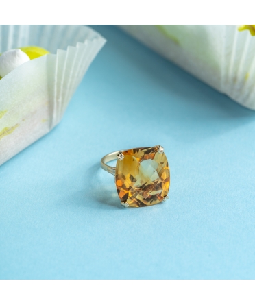 Gold Dolce Vita ring with citrine - 10