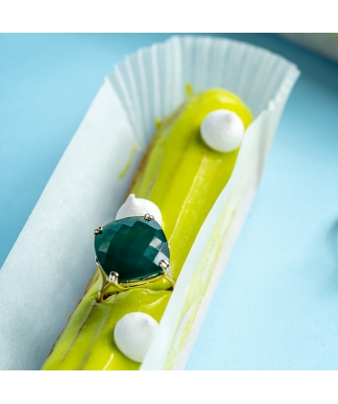 Gold Dolce Vita ring with green onyx - 6