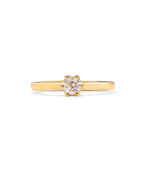 Gold engagement diamond ring - 1