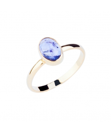 Gold ring with tanzanite - 1
