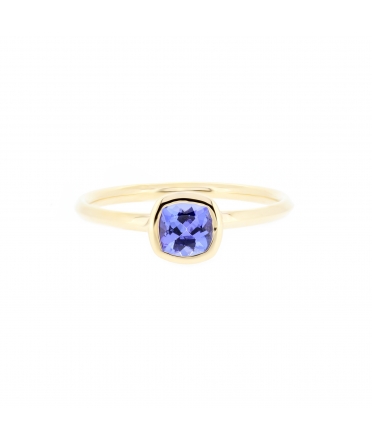 Gold ring with tanzanite - 2