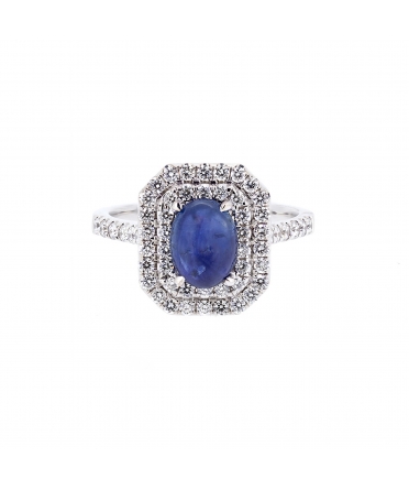 Sapphire and diamond ring - 1