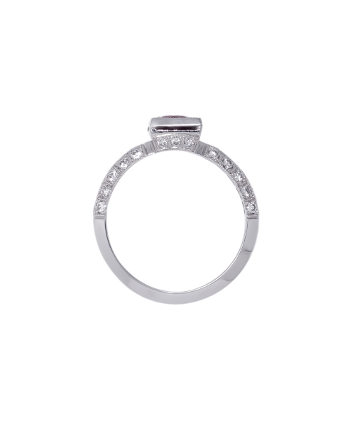 Platinum ruby and diamond ring - 3