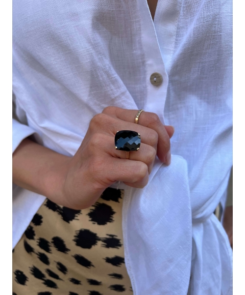 Gold Dolce Vita ring with black onyx - 3