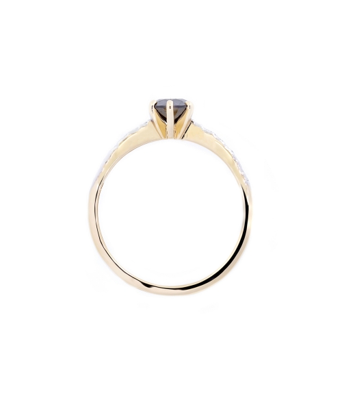 Black diamond engagement ring - 3
