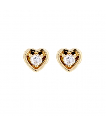 Heart-shaped diamond earrings - 1