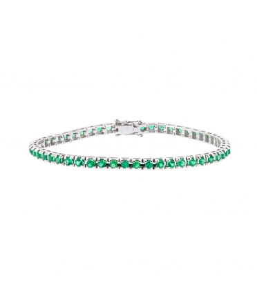 Emerald tennis bracelet - 1