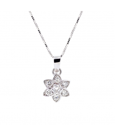 Diamond flower pendant - 1