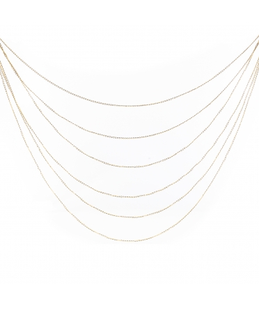 Gold long chain necklace - 1