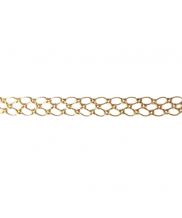 Gold bracelet with oval links - 1