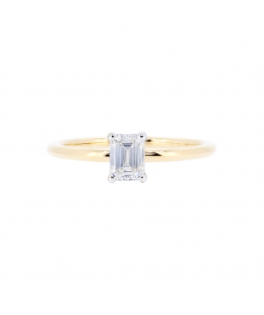 Emerald cut diamond ring GIA - 1