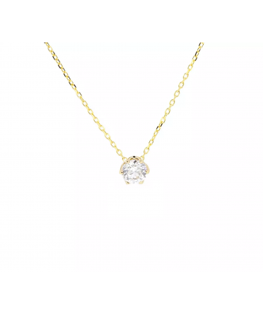 Gold necklace with diamond 45 cm - 1
