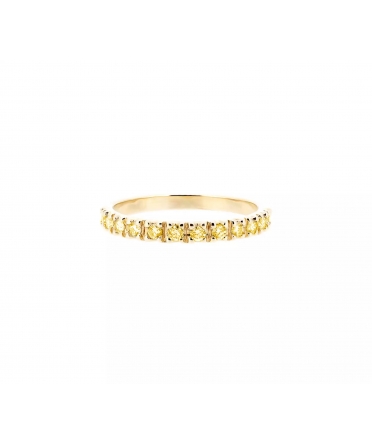 Gold Eternity Band with yellow diamonds CMP024 - 1