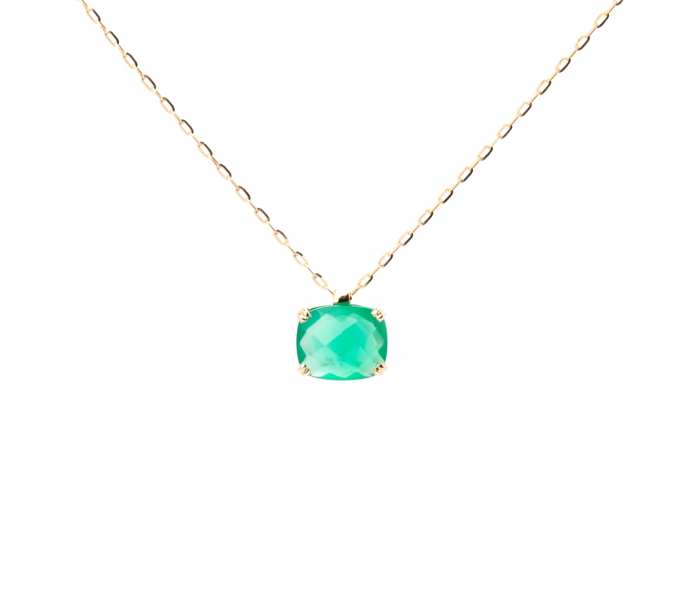 Gold Dolce Vita necklace with green onyx - 1