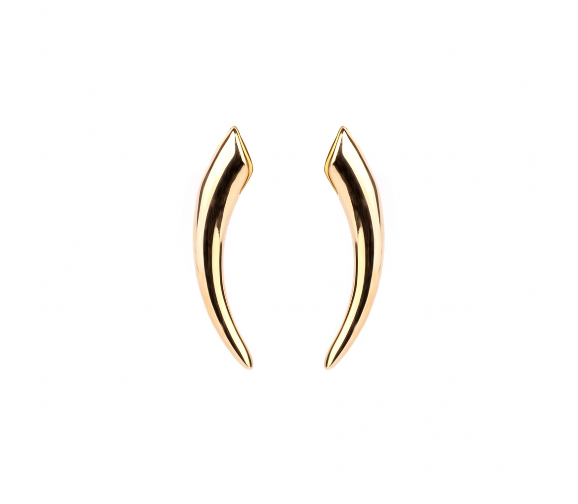 Gold stud earrings - 1