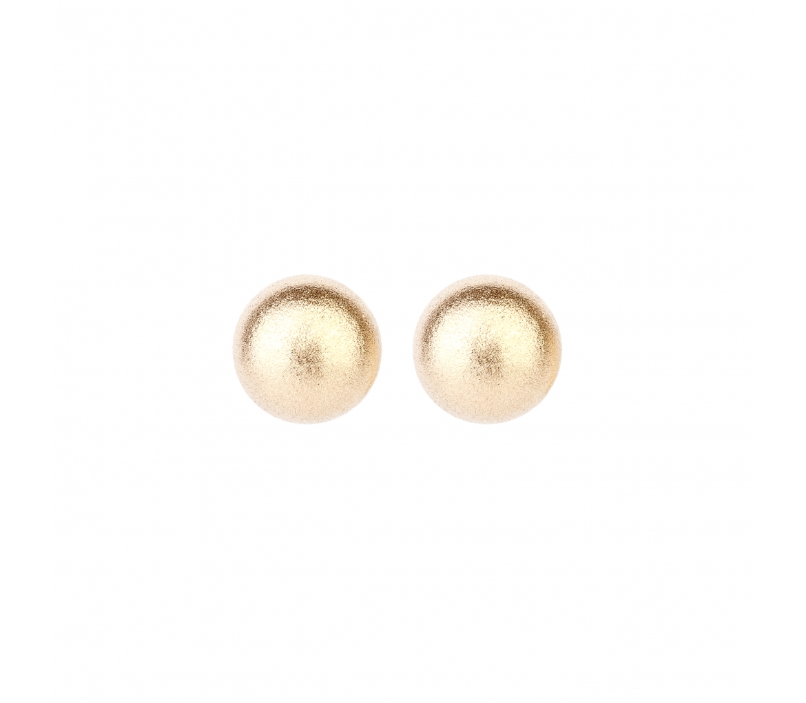Gold stud balls earrings - 1