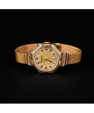 Tissot vintage engraved gold watch - 1