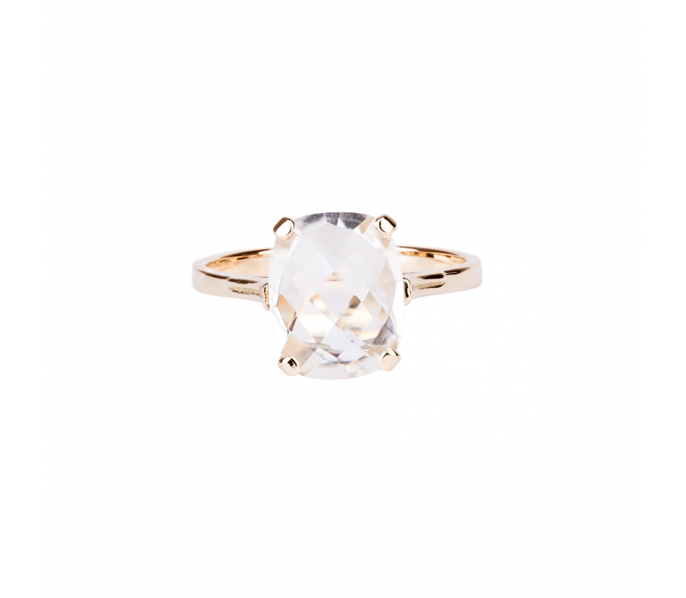 Gold Dolce Vita Mini ring with rock crystal - 1