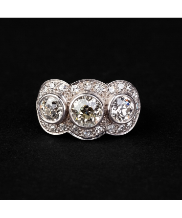 Gold Art Deco diamond ring - 1