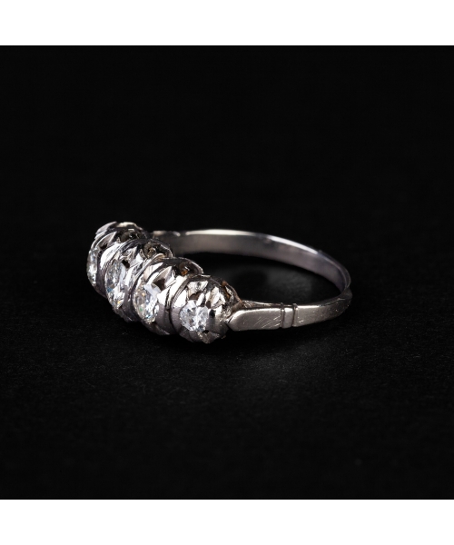 Platinum ring with diamonds, Art Deco - 2