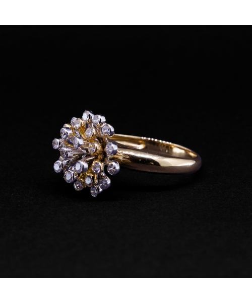 Złoty pierścionek kwiat - 1